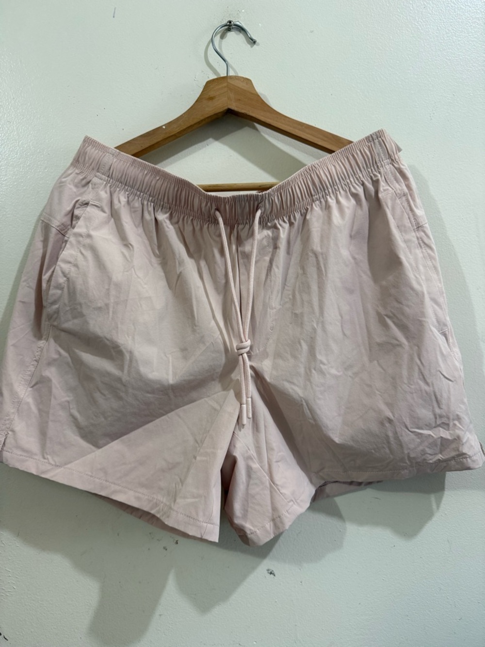 LNA Light Blush Pink Athletic Drawstring Shorts